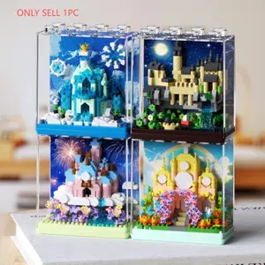 Castle Design Building Blocks, 1 Set Creative Desktop Ornament, Home Decor, Office Desktop Decoration, Perfect Gift for Friends & Family