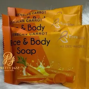 Byenblan Carrot Face & Body Soap 4oz - 3pcs