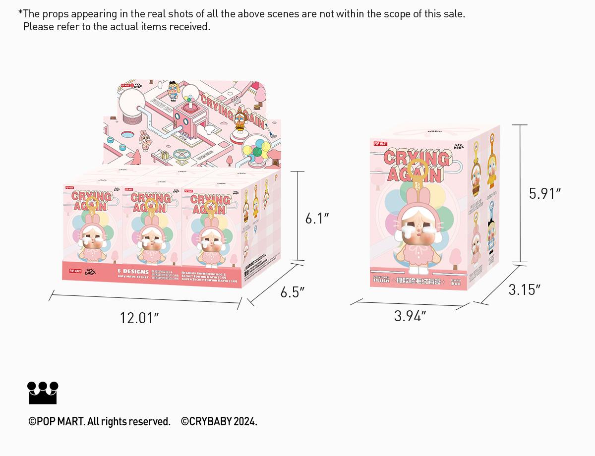 POP MART CRYBABY Crying Again Series-Vinyl Face Plush Blind box, Collectible Toys POP MART CRYBABY Crying Again Series-Vinyl Face Plush Blind box, Collectible Toys