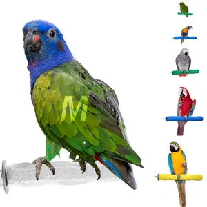 Comfort Grip Safety Bird Perch - Pedicure Perch for Healthy Nails & Beaks - Easy-to-Install Bird Cage Accessories - Medium, 8.5"