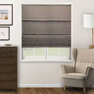 27"x72" Chicology Light Filtering Roman Shade Ridgewood Dark Elm