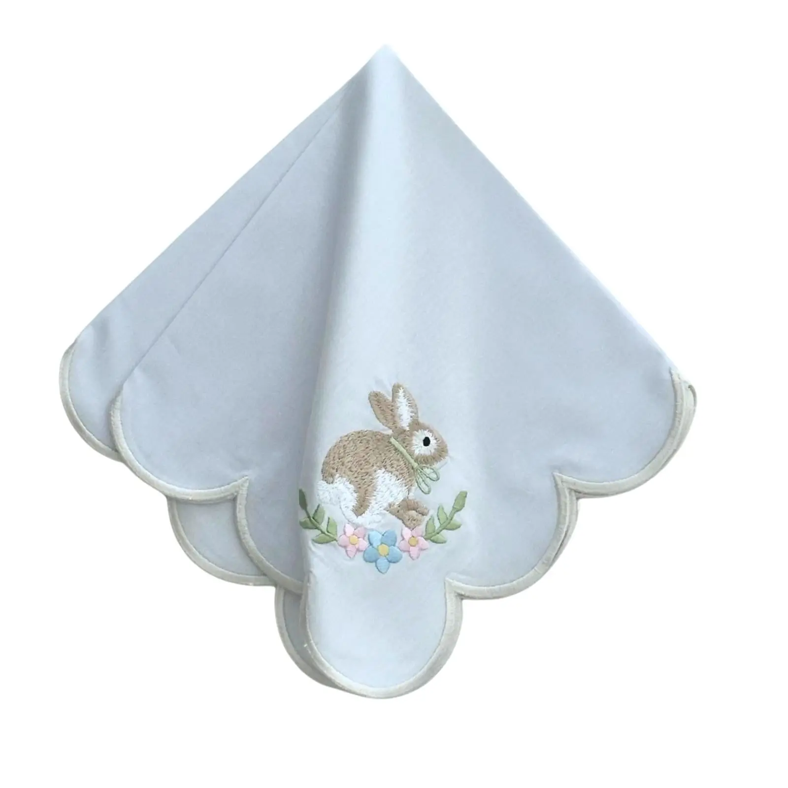 Bunny Garden Embroidered Napkin
