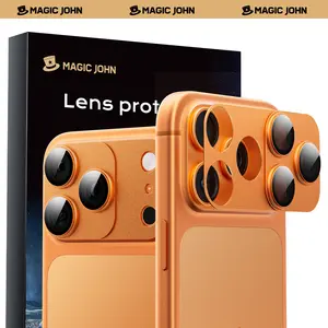 MAGIC JOHN Magnetic Lens Protector for iPhone 17 Pro/Max – 99% Transparency, Original HD Clarity, Scratch-Resistant, Durable, Magnetic Design for Easy Installation & Removal