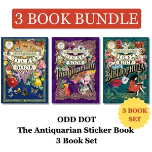 BUNDLE of 3 The Antiquarian Sticker Books! - Hardcover