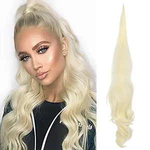 Wrap Around Ponytail Hair Extensions Clip In No Glue Synthetic Wig For Women Natural Thick Voluminous Fake Hair Ponytail Wrap Easy Instant Hairstyle