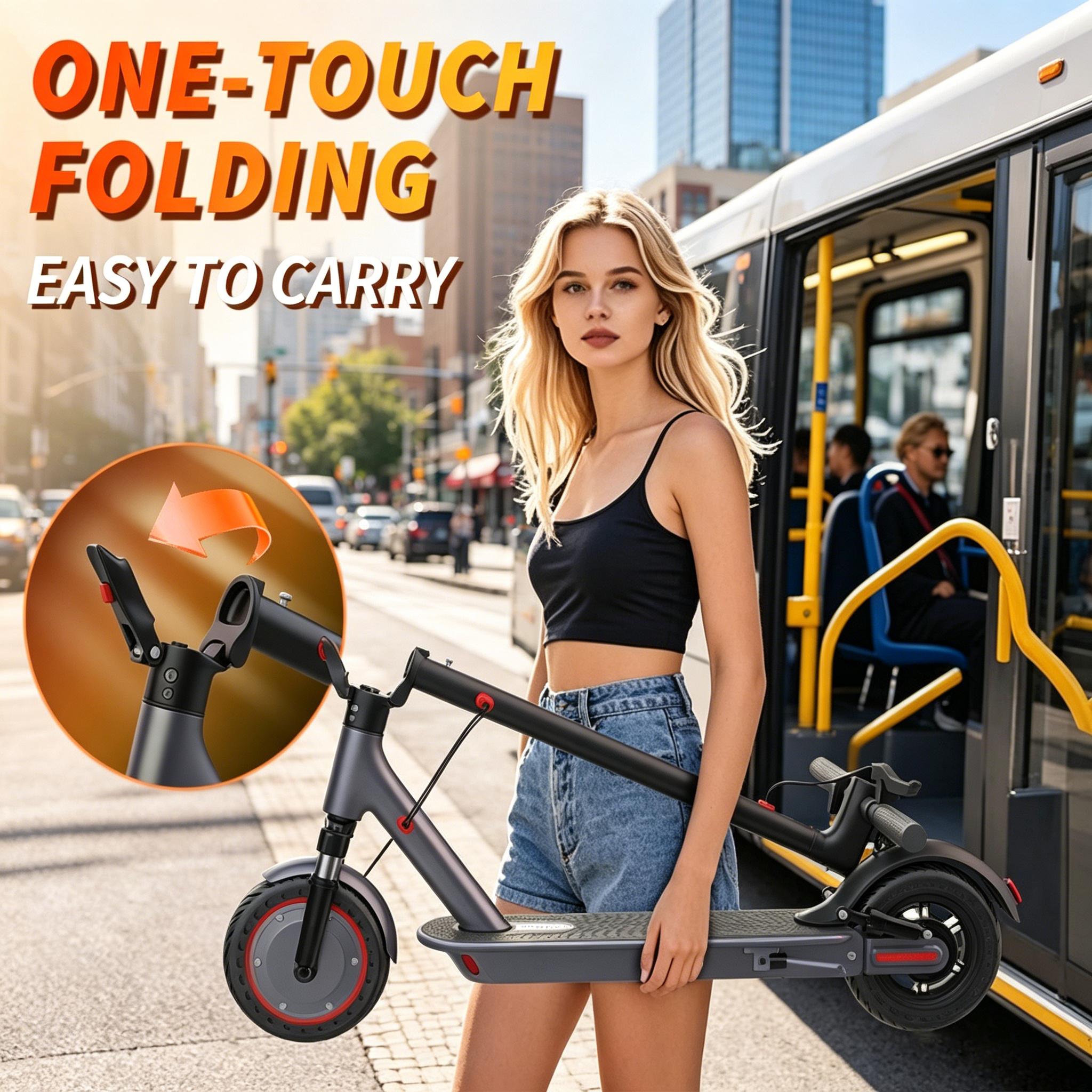 A2026 Upgraded Folding Electric Scooter for Adults & Kids | 8.5"/10"/14" Tires | 16-22 Mph Top Speed | 12-50 Miles Long Range | Dual Braking & Suspension | App Control | With Seat & Storage Bag A2026 Upgraded Folding Electric Scooter for Adults & Kids | 8.5"/10"/14" Tires | 16-22 Mph Top Speed | 12-50 Miles Long Range | Dual Braking & Suspension | App Control | With Seat & Storage Bag