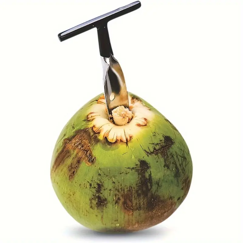 Stainless Steel Coconut Opener, 1 Count Portable Multifunctional Coconut Spatula, Coconut Knife, Coconut Punching Tool, Coconut Drilling Tool for Outdoor Camping, Kitchen