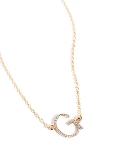 INITIALLY Yours - G - Gold Letter Initial Alphabet Necklace - Paparazzi