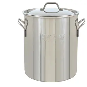 Bayou Classic 30 Quart / 7.5 Gallon Stainless Steel Brew Kettle Pot with Lid Lowes.com