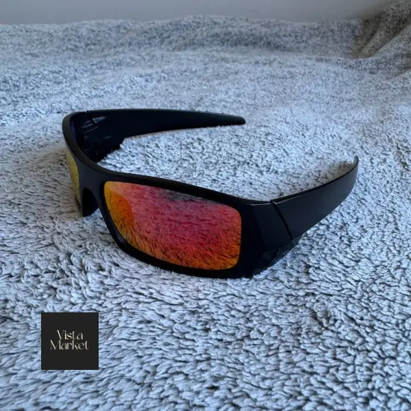 Full-Rim Shield Frames – Bold Angular Wraparound Unisex Eyewear
