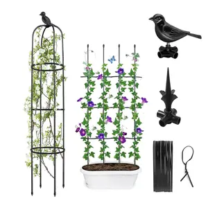 Garden Trellis for Climbing Plants Outdoor, 6ft Tall Plant Trellis Support for Potted Plants Climbing Vine Rose Clematis Vegetable Cucumber Trellis