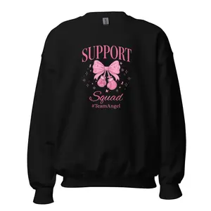 Support Squad #TeamAngel Sweatshirt | Breast Cancer Awareness Gift