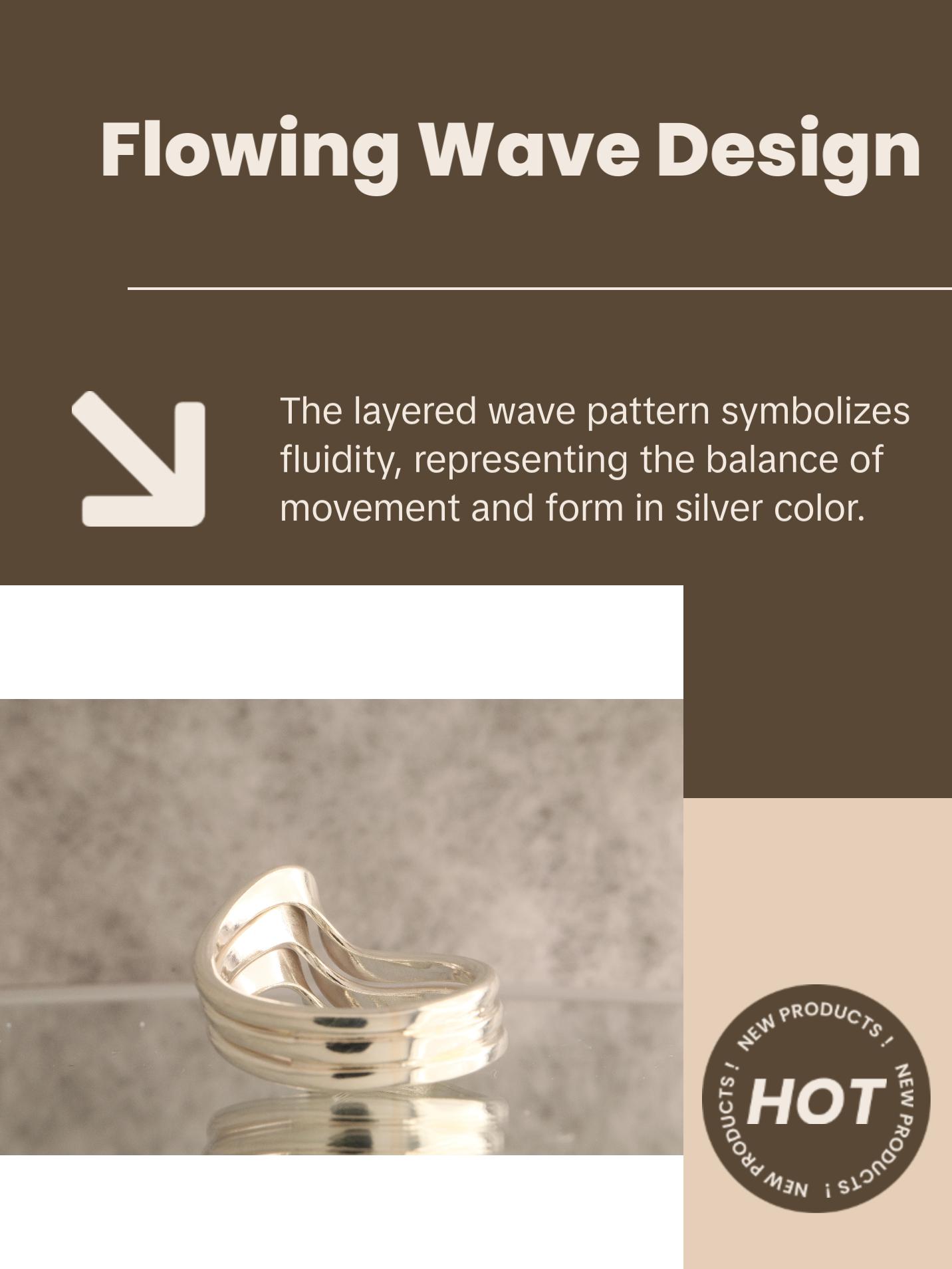 Wave Harmony - Over 7 Grams Of 925 Sterling Silver Ring