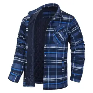 2025 Men's Plaid Flannel Shirt Jacket | Quilted Lined Thick Winter Shirt Coat (Ready for Cold Weather!)