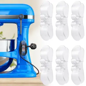 6-Pack Cord Organizer for Appliances, Upgraded Appliance Cord Organizer,  Stick On Appliance Wire Organizer, Cord Wrapper for Kitchen Appliances Mixers, Coffee Maker, Pressure Cooker(Transparent Color)