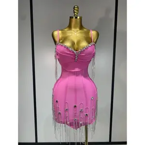 birthday dressSexy Backless Spaghetti Strap Bodycon Sleeveless Bandage Dress Elegant Prom Gown Club Evening Party Luxury Birthday Dresses Formal Womenswear