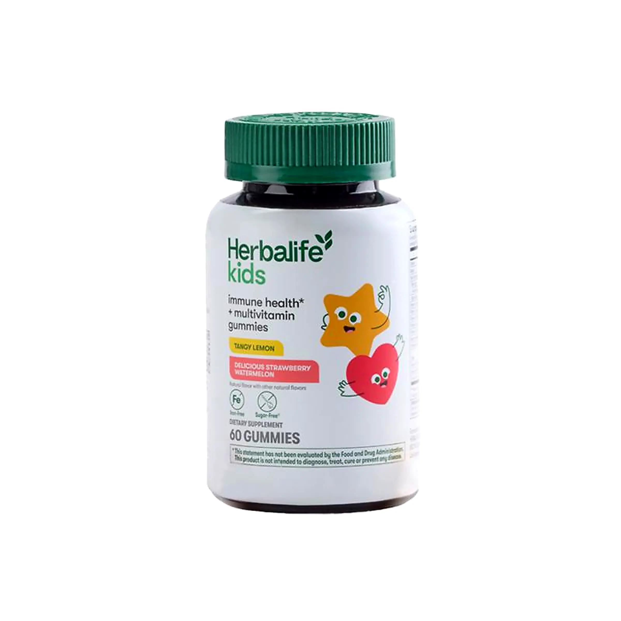 Herbalife Kids Sugar-Free Gluten-Free Pectin-Based Multivitamin Gummies, Strawberry Watermelon Flavor, with Vitamin C, D, E, Zinc, B Vitamins, Daily Nutrition Gummy Supplements for Children Ages 4+ - Healthcare Dietary Supplement