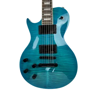 Sawtooth Heritage Custom - One-Off Artisan Build Left-Handed Aqua Flame Maple Top Electric Guitar w Fishman Fluence Pickups