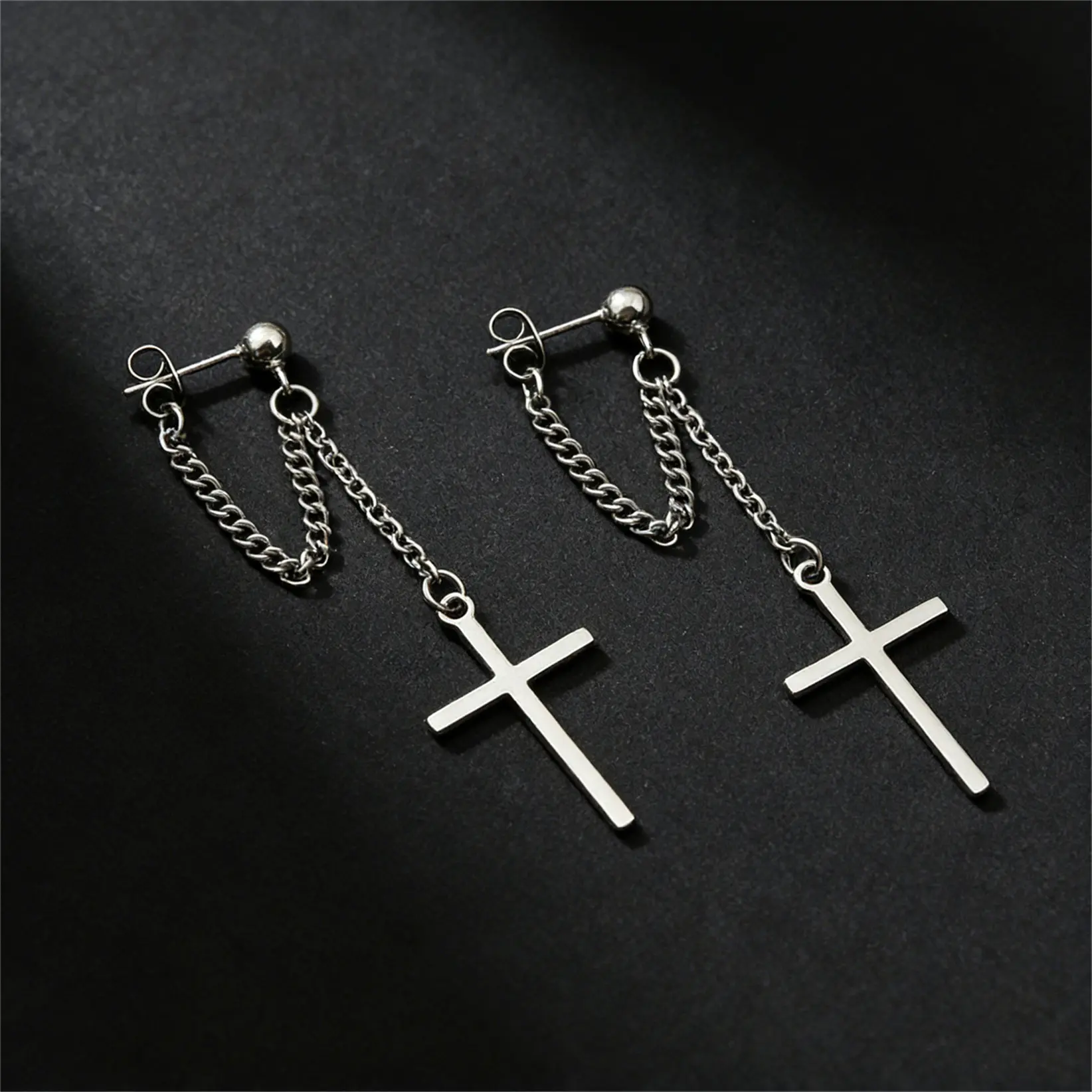 925 pure silver stud earrings, cross combination, suitable for daily wear, excellent gift item, suitable for birthday, anniversary and party accessories