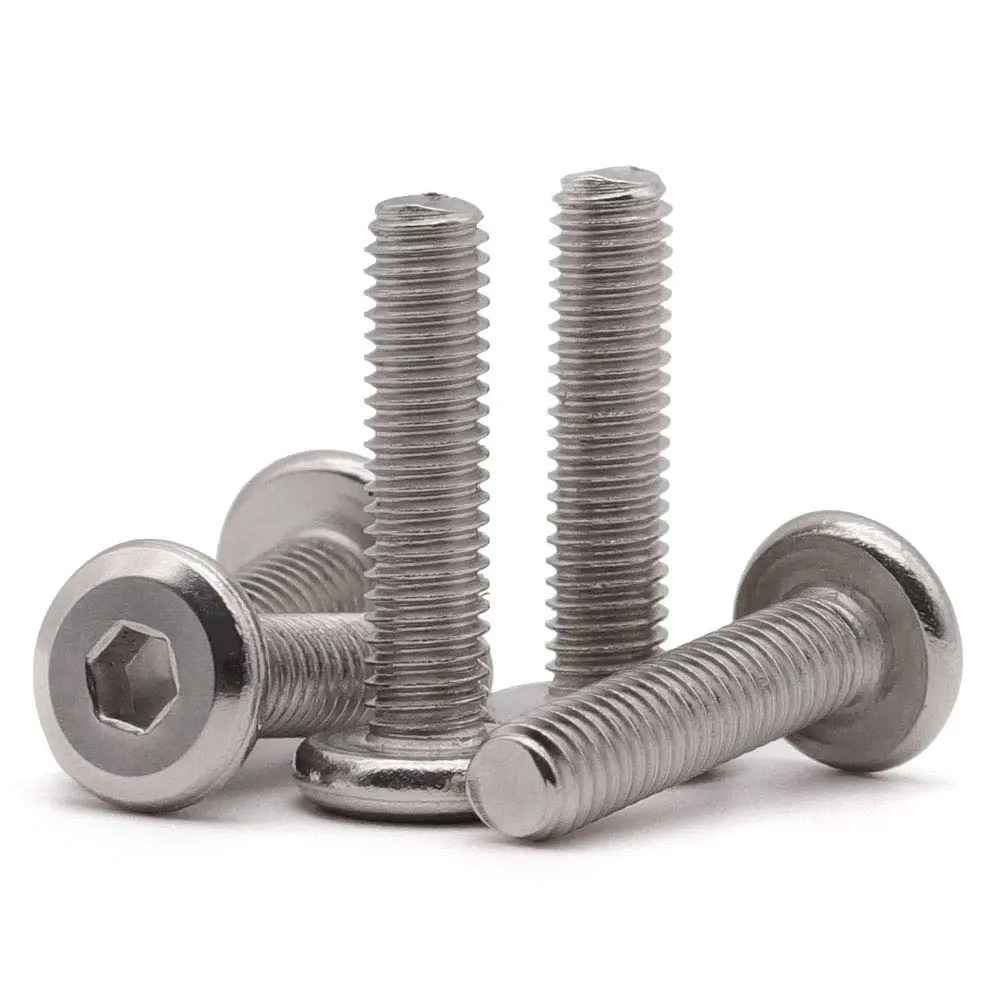 30 PCS 1/4-20 x 1-1/2 inches 304 Stainless Steel 18-8 Flat Socket Cap Screws, Full Thread Binding Screws, Corrosion Res., for 3D Printers, Chair, Table, Headboard