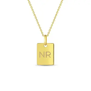 14k Gold Square Engravable Kids / Children's / Girls Pendant/Necklace 14k Gold Square Engravable Kids / Children's / Girls Pendant/Necklace