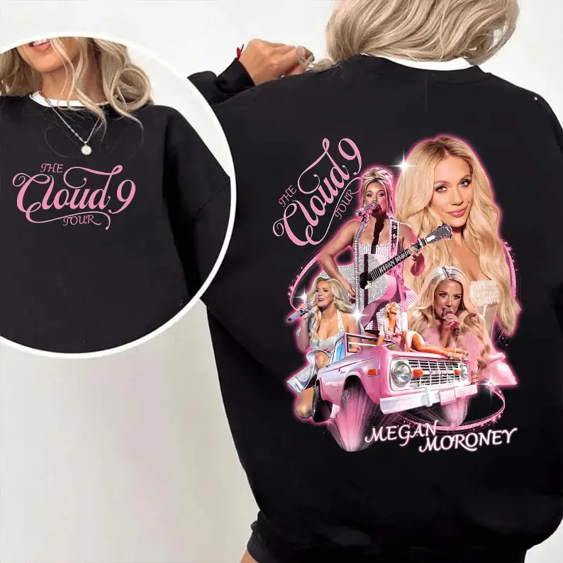 Megan Moroney Shirt Cloud 9 Album Shirt Hoodie Sweatshirt The Cloud 9 Tour 2026 Hoodie Country Music Gift for Fans Men Women 2