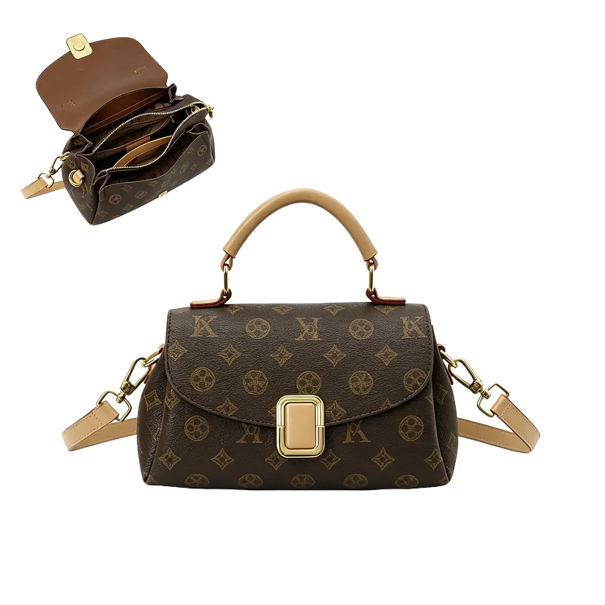 Women's Retro Elegant Crossbody Bag - High-Quality, Magnetic Buckle, Multiple Compartments, Perfect for Daily Outings & Special Occasions