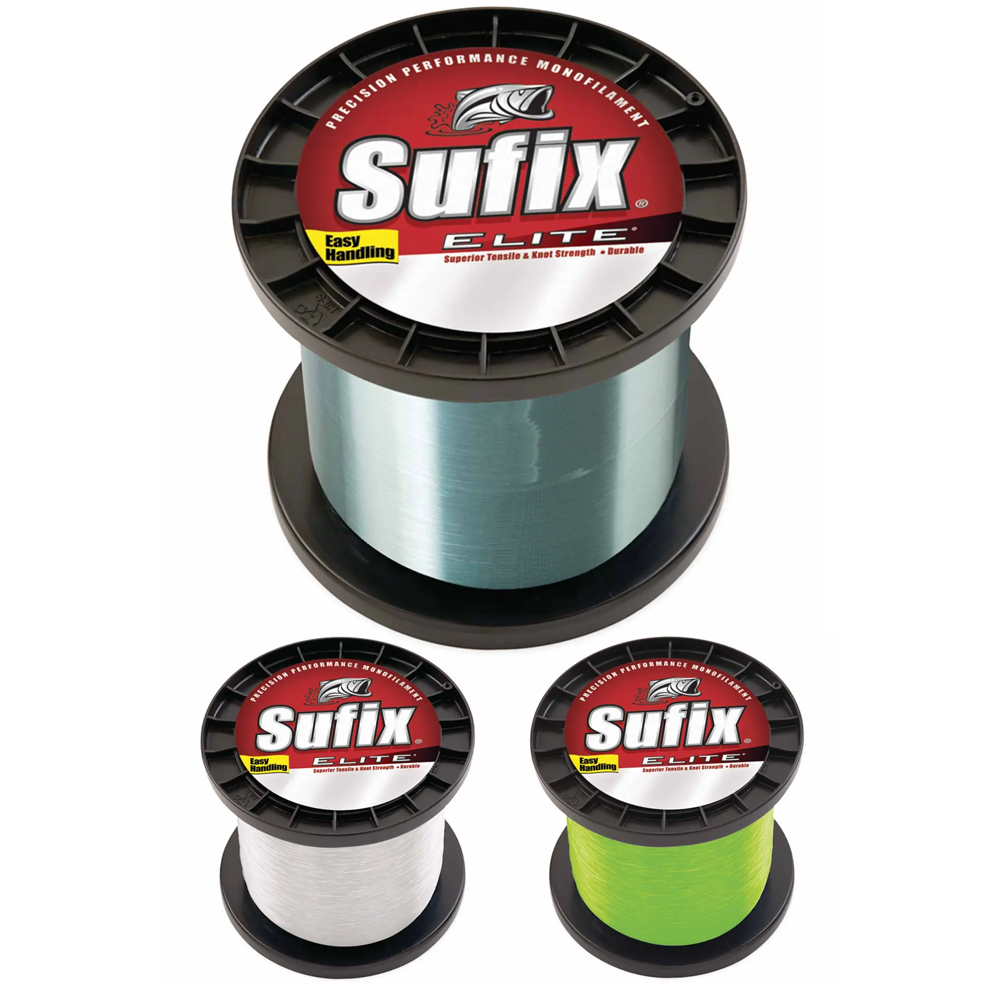 Sufix Elite Monofilament Fishing Line, 3000 yd Spool - Superior Tensile and Knot Strength, Easy Handling, and Smooth Casting - Multiple Colors & Strengths