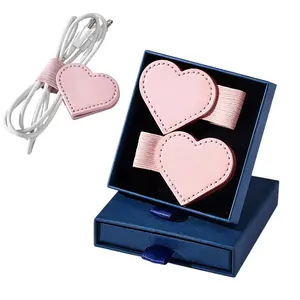 2PCS Pink Magnetic Leather Bookmarks for Teacher Appreciation Gifts, Heart PU Leather Bookmark Timeless Magnetic Book Marks for Reading Women, Men, Book Lovers with Elegant Gift Box(Pink)