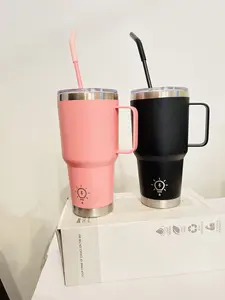 Light Drop Eco-Friendly Travel Tumbler 2-PACK BLACK and BABY PINK | Durable and Reusable Hydration Washable Bottle Cup Drinkware Stainless Water Bottles Insulated Golf Steel