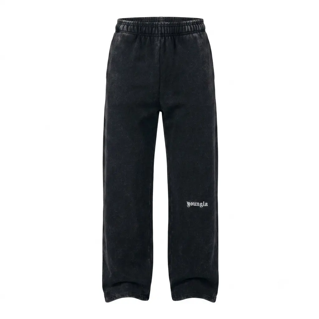 YoungLa Wide Leg Sweatpants Unisex Relaxed Fit Casual Lounge Pants Soft Cotton Streetwear Athletic Bottoms