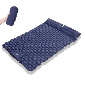 Double Air Valve Inflatable Air Bed with Pump, Portable Lightweight Inflatable Mattress, Outdoor Camping Inflatable Bed, Camping & Hiking Equipment