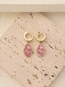 Vintage Rose Drop Hoop Earrings, Romantic Floral Dangle Jewelry, Soft Girl Spring Aesthetic Gift, 1 Pair Elegant Accessories