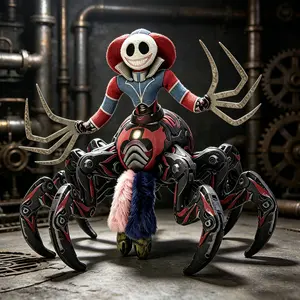 Poppy Playtime Character Plush Toys, The Prototype, Lily, Lovebraids & Giblet Ultra-Soft Horror Game Stuffed Doll Set, Complete Fan Collectible Gift for Birthdays & Holidays
