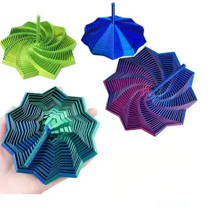 3D Printed Sensory Fidget Star, Handle-Attached Star Fidget, Handle-Attached Fractal Fidget Hexagon - Perfect for Holidays, Christmas, And Birthday Gifts