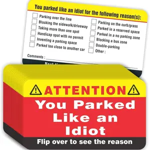 Funny Parking Tickets Pack of 50, Gag Prank Gifts for Adults, 3.5x2 Inch Joke Cards, Various Reasons for Violations, Humorous Gift Idea