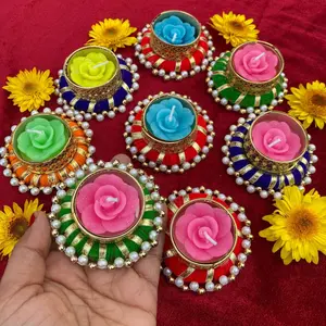 Elegant Pearl Tealight Holders | Indian Rangoli Decor for Diwali, Weddings, and Festivals | Versatile Gifting | Assorted Packs