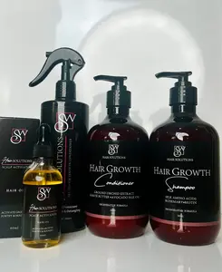 SW Hair Solutions Ultimate Hair Growth & Care Set - Regenerative Shampoo, Conditioner, Leave-In & Scalp Activator Oil with Biotin Rosemary Silk Amino Acids for Strong Fuller Hair