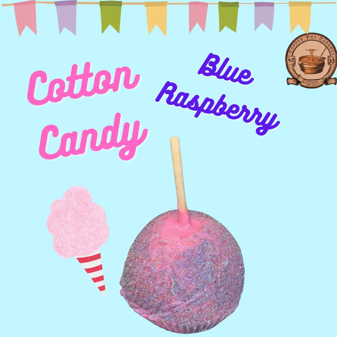 Gourmet Caramel Blue Raspberry Cotton Candy Gourmet Caramel Blue Raspberry Cotton Candy
