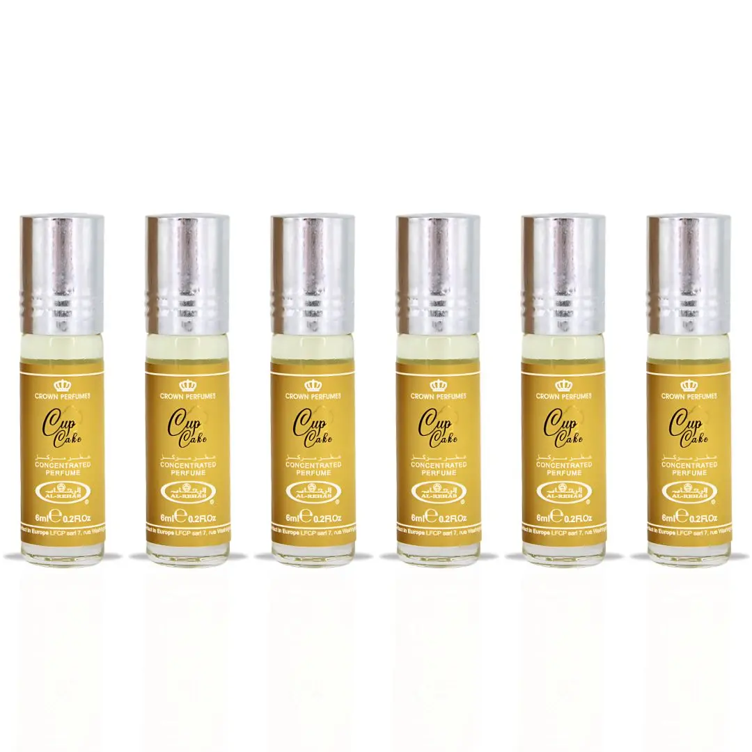 Cupcake Perfume Oil CPO 6ML (0.2 OZ) By Al Rehab | Citrus, Creamy Vanilla & Amber For A Cozy, Sweet Finish. (Pack Of 6)
