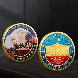 American 250th Anniversary Commemorative Coin, Unique Challenge Coin for Collectors, Perfect Gift for Parties & Holidays