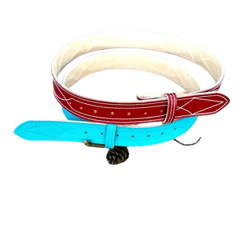 Handmade Custom Gunslinger Stitch Real Cowhide Diamond Belt - Adjustable Waistband Belt with Unique Design, Stitching Details, Fashion Clothes Accessory