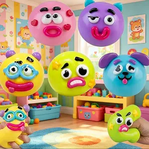 New Smushers Squishy Cutie Toy, Funny Face Dog Face Swap Squishy, Soft Moldable Anxiety Stress Relief Toy, Safe Maltose Material Portable Sensory Decompression Party Favors