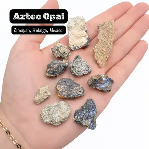 THREE Aztec Opals - Mexico - Flashy Aztec Opal - Colorful Opal