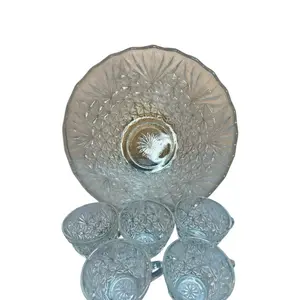 Anchor Hocking Arlington punch bowl set. Retro Bowls