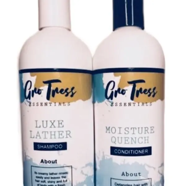 Gro Tress Essentials Shampoo & Conditioner Duo for Haircare - Cleanser