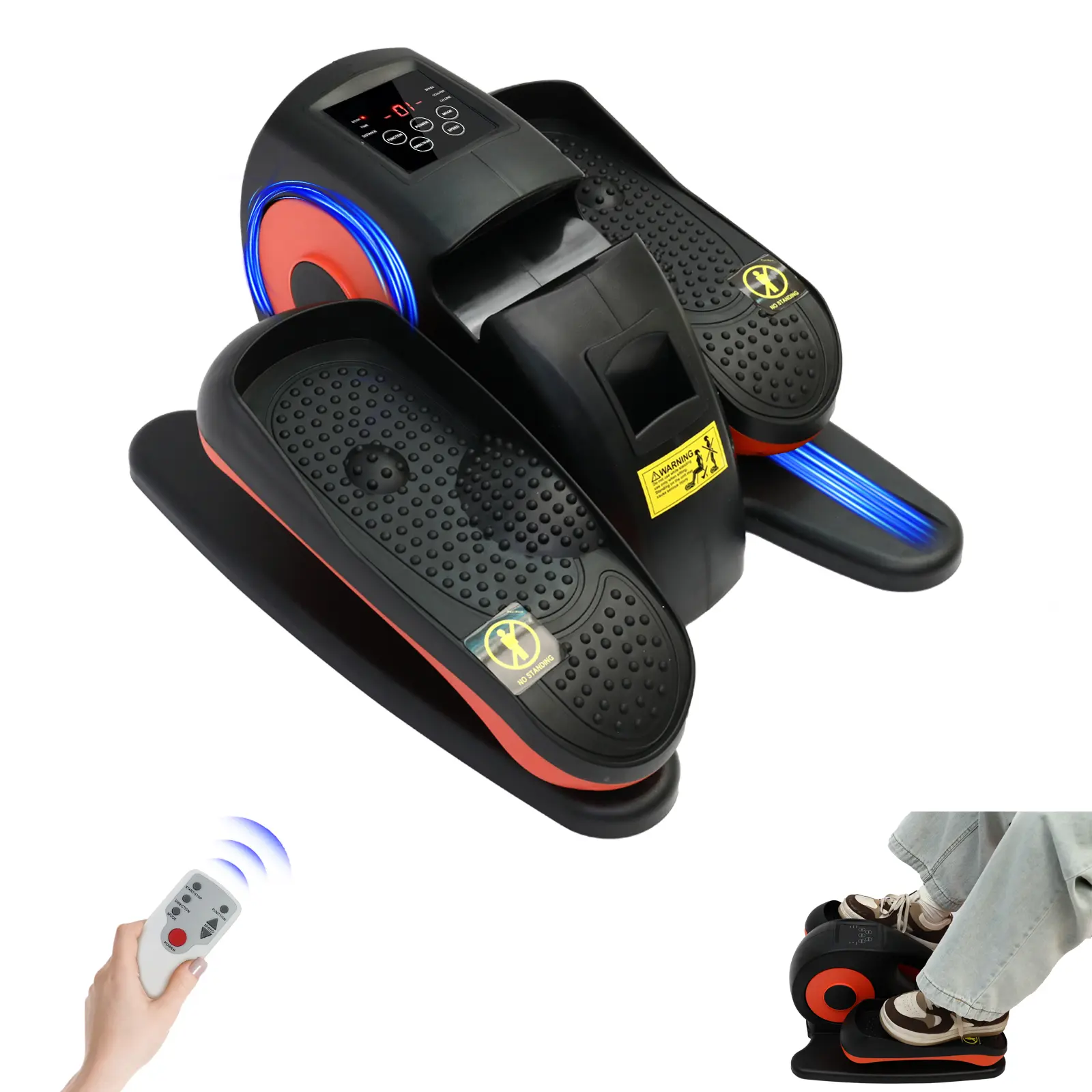 Electric Desktop Leg Exerciser - Quiet and Portable Mini Seated Pedal Exercise Station for Home and Office Use, Designed for Seniors Trainer Fitness Workout Equipment