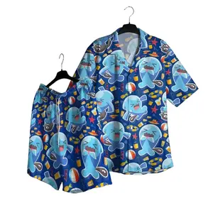 2026 Hawaiian Sets PKM Wobbuffet Hawaiian Shirt Anime Summer Aloha Shirt A perfect gift for all ages in your family this summer - ideal for a beach trip