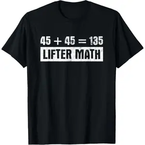 Lifter Math Squat Deadlift Bench Bodybuilding Powerlifting T-Shirt,Made in USA