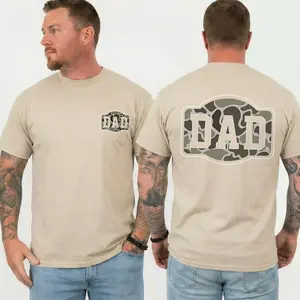 Camo DAD Print Military Style Graphic T-Shirt , Classic Outdoor and Hunting Theme Tee , Perfect Father’s Day Gift , Soft Cotton Comfort Fit , Everyday Casual Streetwear